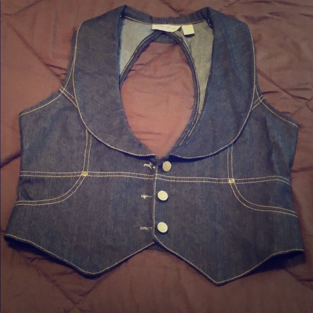 Denim Vest by Gold Flava